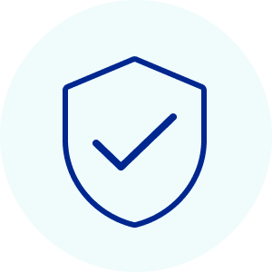 Shield with check mark icon